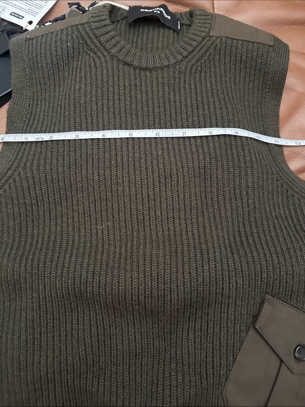 DSQUARED2 Dark Green Sweater Vest NWT - Picture 8 of 11